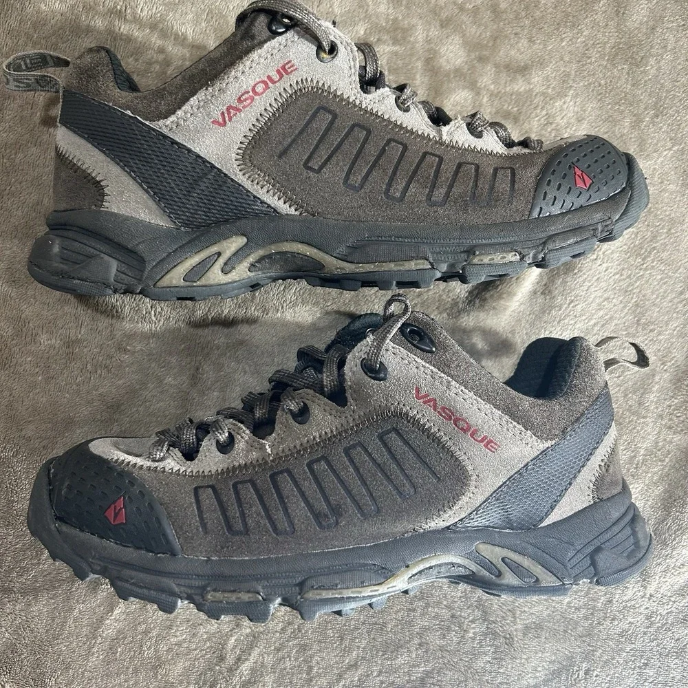 Vasque Juxt 7000 M Mens Low Top Hiking Trail Shoes Size 7.5 Brown Grey Suede - Picture 1 of 8